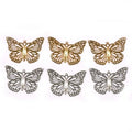 Gold Silver Flower Butterfly Connectors Filigree Wraps Metal Crafts For DIY Scrapbook Accessories Embellishments 20Pcs yk0768 Qme mix