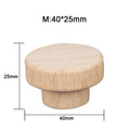 1 Pcs Cabinet Door Wood Knobs Pulls Wardrobe Cupboards Drawer Round Pulls Kitchen Closet Dressing Table Wooden Furniture Handles Qme M