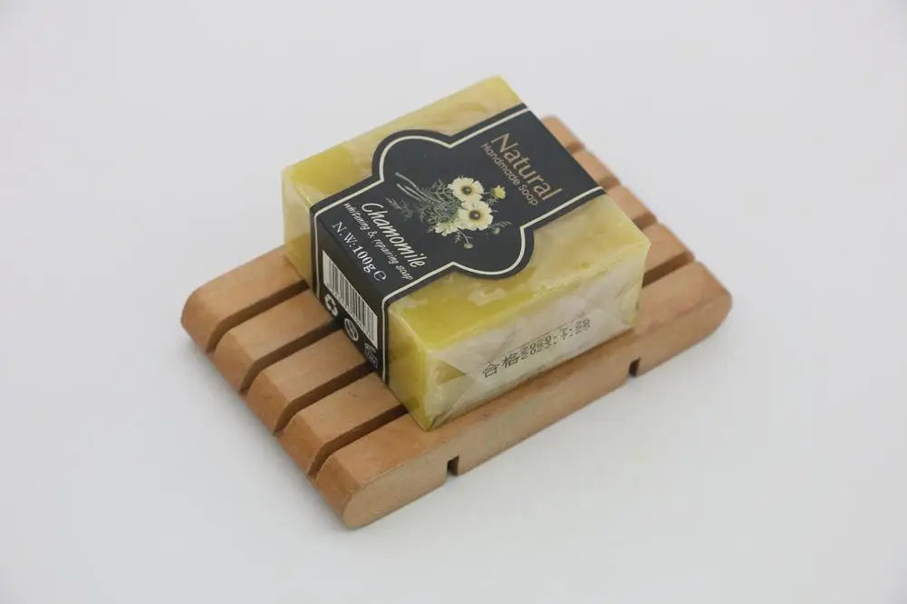 Natural Handmade Soap Bamboo Charcoal Oil Control Facial Cleaning Soap Chamomile Volcanic mud Hydrating Exfoliating Bath Soap Qme Chamomile China Mainland