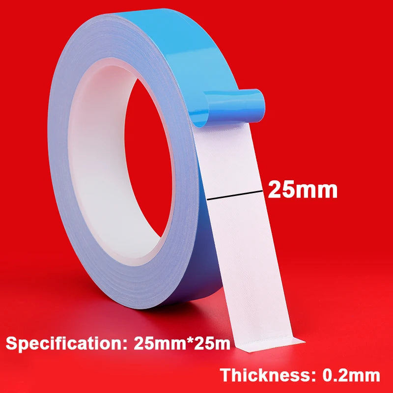 25M Double Side Thermal Conductive Tape 5-25mm Width Blue Heat Transfer Tape Adhesive Cooling Heatsink for Computer CPU GPU Qme 25mm 25M China Mainland