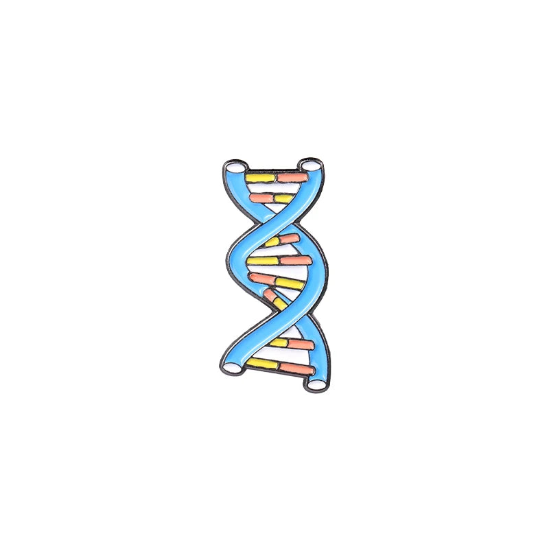 Custom Microscope Enamel Pin Flask DNA Coffee Cup Brooch Badge for Backpack Hat Bags Accessories Scientist Science Teacher Gift Qme style 2