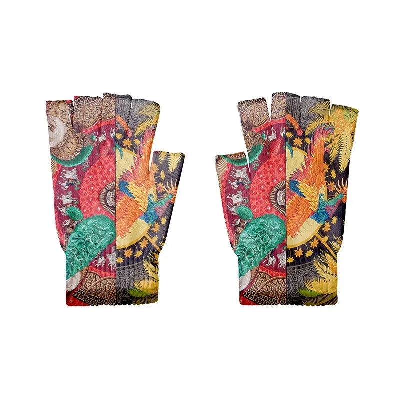 Cartoon Mashup Colorful Pattern Mittens Wrist Spring Summer Qme style3 One Size China Mainland