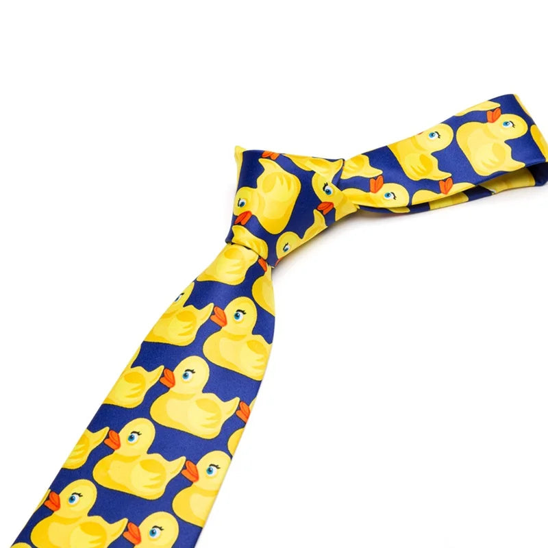 Mens Yellow Rubber Duck Tie Fashion Necktie TV Show How I Met Mother Qme