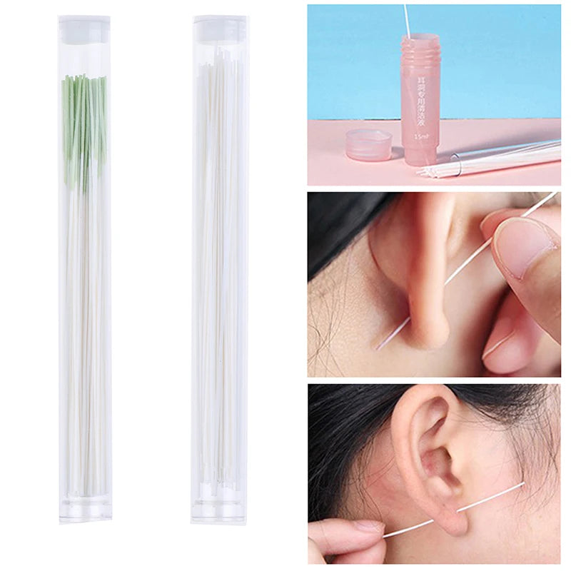 Earrings Hole Cleaner Disinfection Ear Wires Cleaning Line Piercing Qme