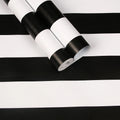 Stripe Black White Peel Stick Wallpaper Vinyl Waterproof Qme Stripe Black White 5mx45cm