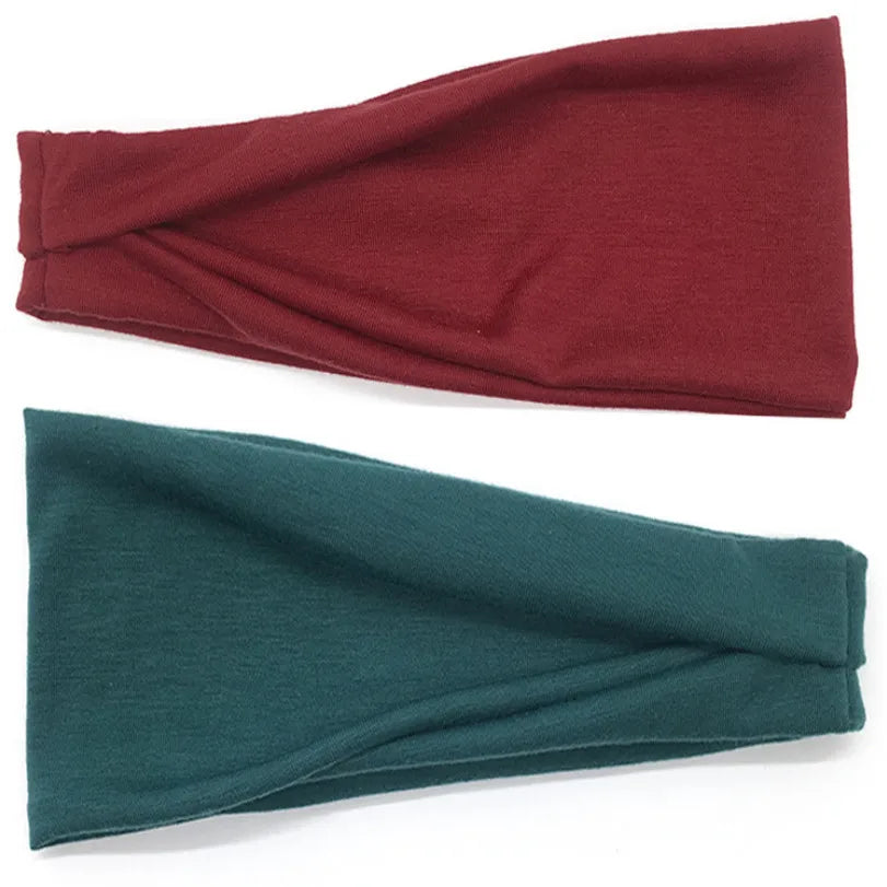 Women Cotton Head Band Fashion Hair Bands Woman Solid Turban Twist Qme