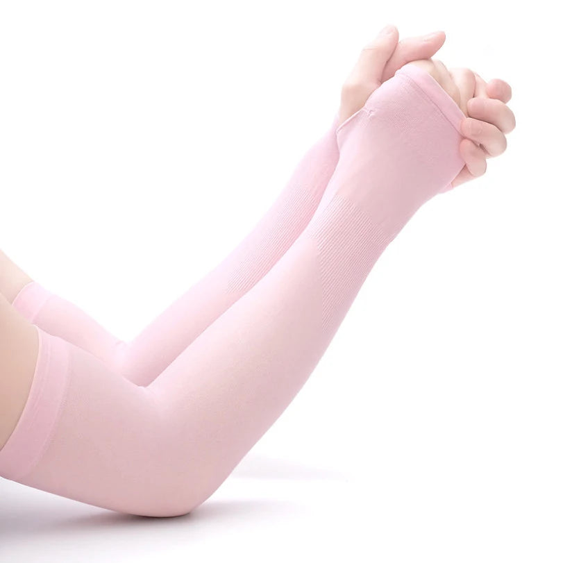 2021 Fashion Women Elbow Gloves Long Fingerless Mittens Wrist Arm Qme
