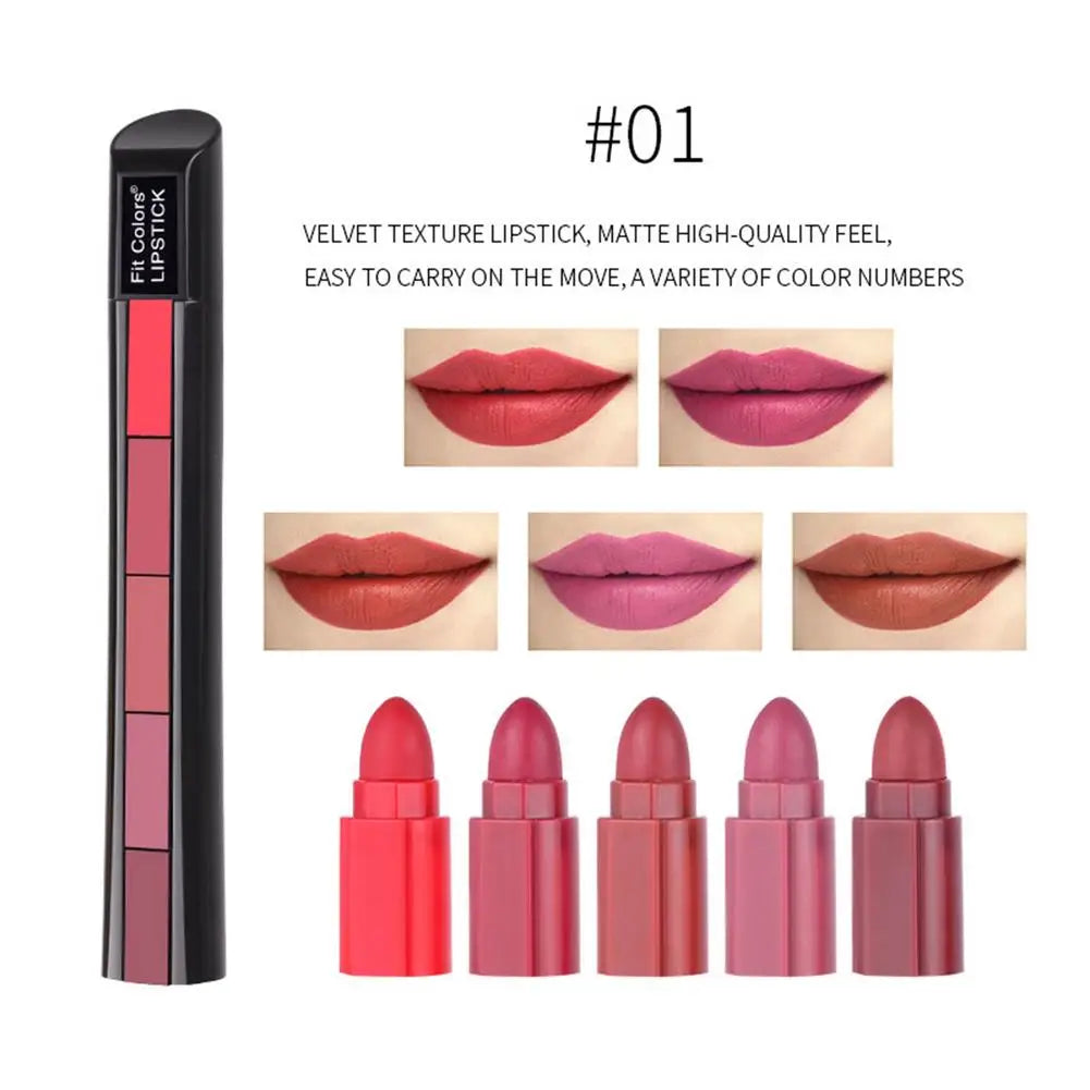 1 Lipstick Strip Matte Velvet Rendering Pen Long Lasting Waterproof Qme