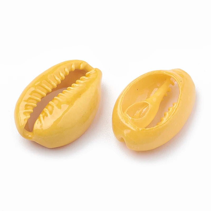 20pcs Dyed Cowrie Shell Beads DIY Necklace Beads Jewelery Craft Accessories for Jewelry Making 15~18x11~12x5~7mm Qme