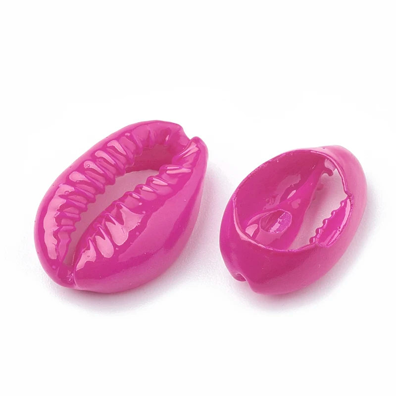 20pcs Dyed Cowrie Shell Beads DIY Necklace Beads Jewelery Craft Accessories for Jewelry Making 15~18x11~12x5~7mm Qme