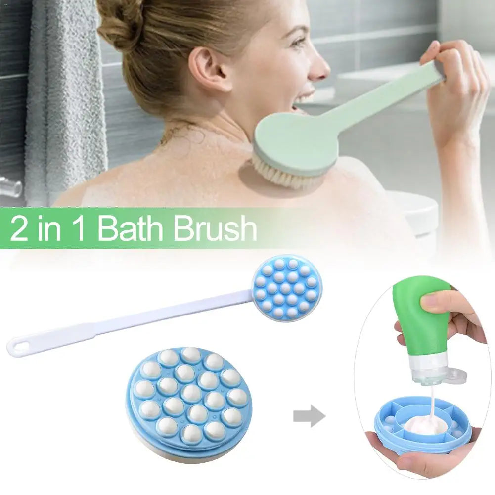 Lotion Oil Cream Applicator Body Leg Back Bath Brush Scrub Massager Qme Single brush head CN