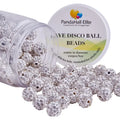 100pcs/box 10mm Polymer Clay Rhinestone Beads Pave Disco Ball Beads for Jewelry Making DIY Qme Default Title