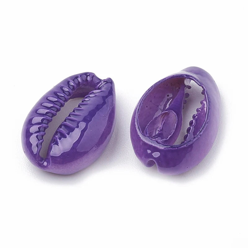 20pcs Dyed Cowrie Shell Beads DIY Necklace Beads Jewelery Craft Accessories for Jewelry Making 15~18x11~12x5~7mm Qme