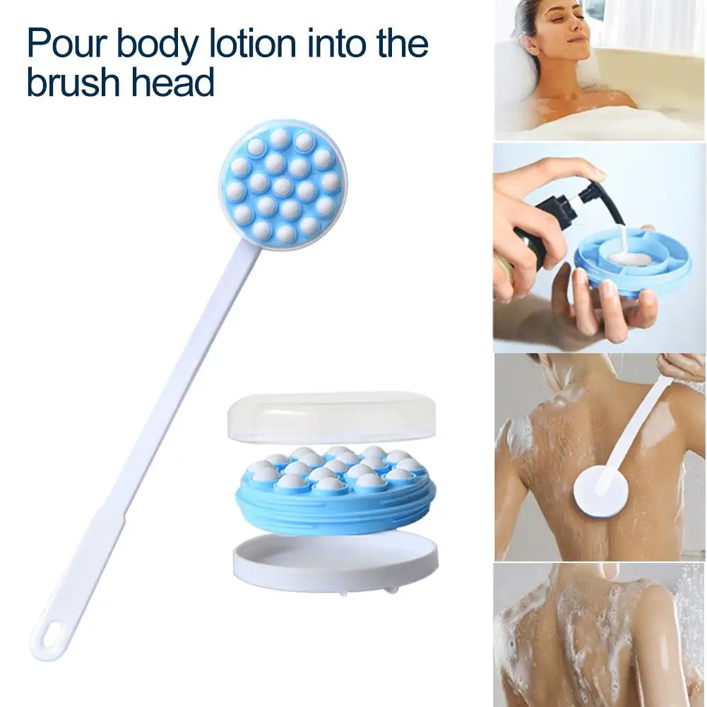 Lotion Oil Cream Applicator Body Leg Back Bath Brush Scrub Massager Qme