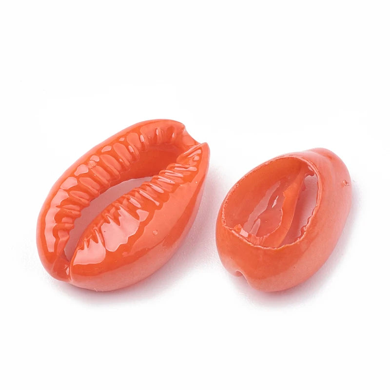 20pcs Dyed Cowrie Shell Beads DIY Necklace Beads Jewelery Craft Accessories for Jewelry Making 15~18x11~12x5~7mm Qme