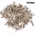 100Pcs Mix Round Brads Silver/golden Embellishments For Scrapbooking Metal Crafts Fastener Brad For Diy Decorations c2252 Qme silver 5.5x11mm