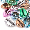 10PCS Electroplated Cowrie Shell Beads Undrilled Beads for Jewelry Making DIY Accessories 17~21x11~14x6~8mm Qme MULTI