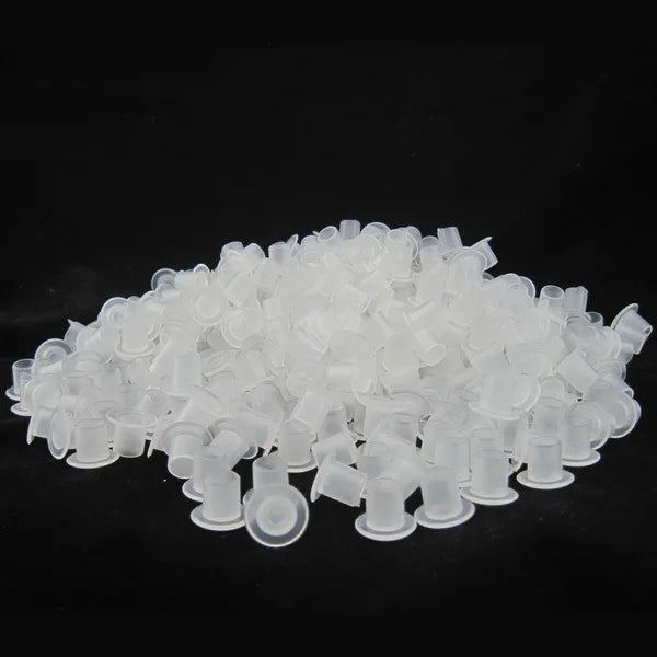 New 1000pcs 8mm White Steady Self-Stand Tattoo Ink Cups Small Size Tattoo Ink Cup Cap Supply WSIC8-1000# Qme