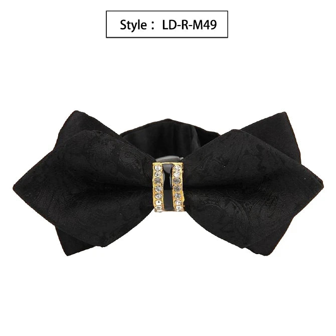 New Bowtie Groom Mens Colourful Plaid Cravat Gravata Fashion Male Butterfly Wedding Luxurious Bow Ties for Men Gift Accessories Qme LD-R-M49