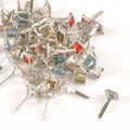 50Pcs Mixed Square Rhinestone Brads Garment Rivets Fastener Studs DIY Scrapbook Metal Crafts For Shoes Decoration 7x7x15mm c2199 Qme 5mm