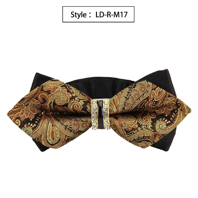 New Bowtie Groom Mens Colourful Plaid Cravat Gravata Fashion Male Butterfly Wedding Luxurious Bow Ties for Men Gift Accessories Qme LD-R-M17