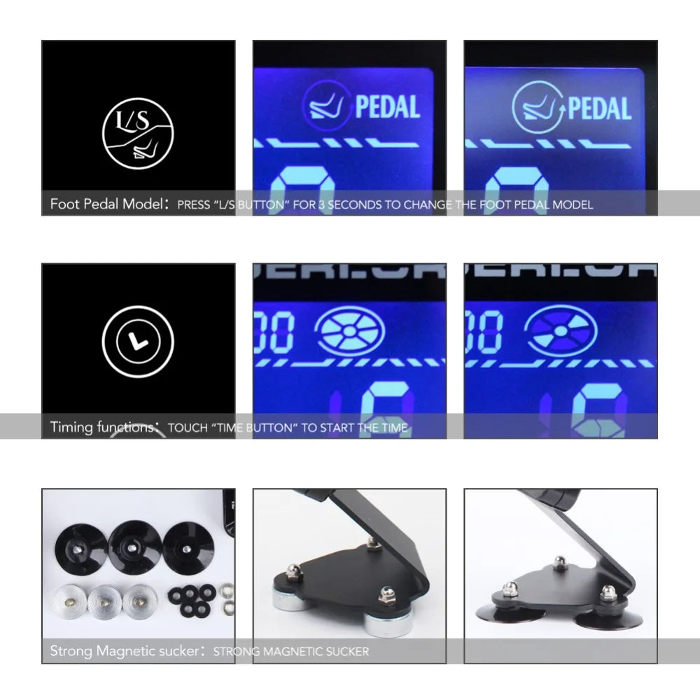 HUMMINGBIRD BRONC UPGRADE Tattoo Power Supply Touch Screen Intelligent Digital LCD Makeup Dual Set Qme