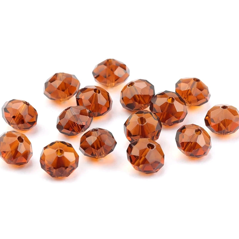 Wholesale Big Bag 4mm Faceted Crystal Beads Charms Rondelle Austria Glass Loose Beads Jewelry Beads for Jewelry Making 1500pcs Qme dark amber