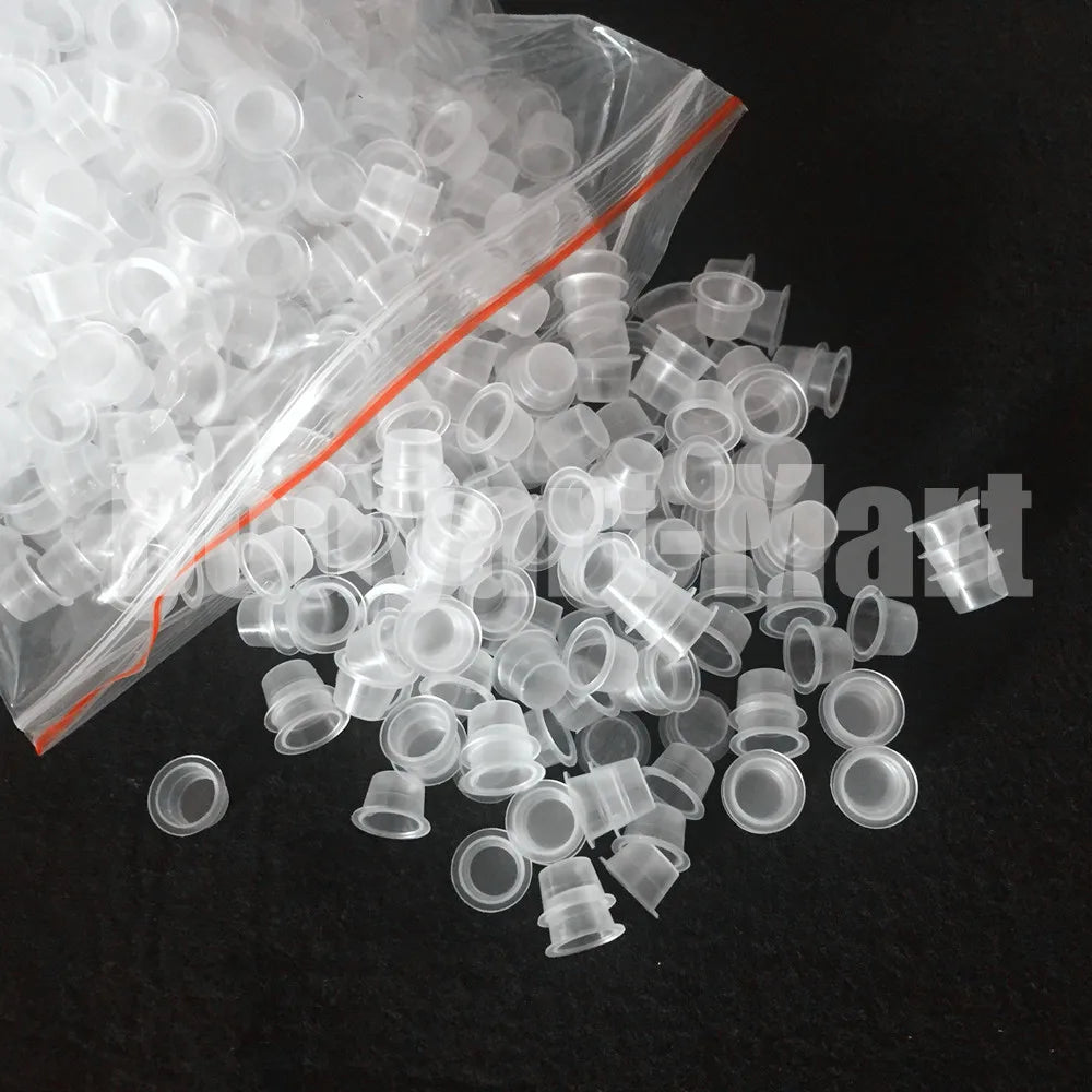 1000pcs 8mm Small Size Tattoo Ink Cups Caps Permanent Makeup Pigment Cups Caps Supply YIC9-1000# Qme