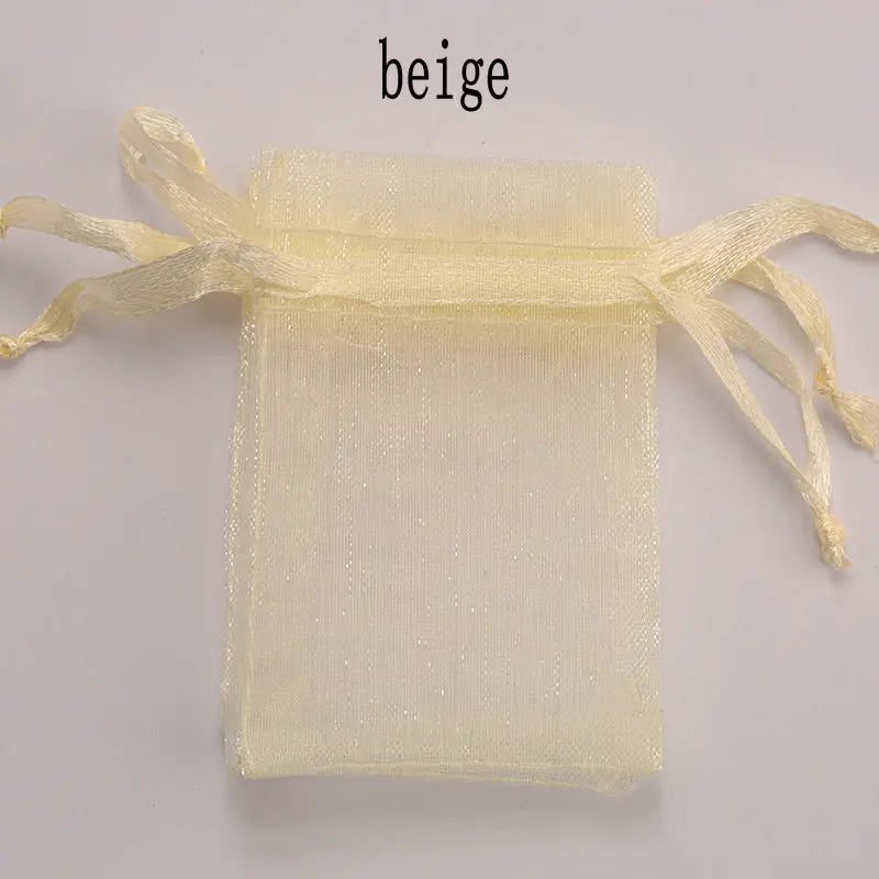 Wholesale 16 color 100pcs/lot 9*12cm organza Christmas wedding gift bags candy bag jewelry packing drawable organza bags&pouch Qme