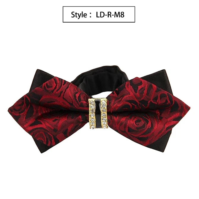 New Bowtie Groom Mens Colourful Plaid Cravat Gravata Fashion Male Butterfly Wedding Luxurious Bow Ties for Men Gift Accessories Qme