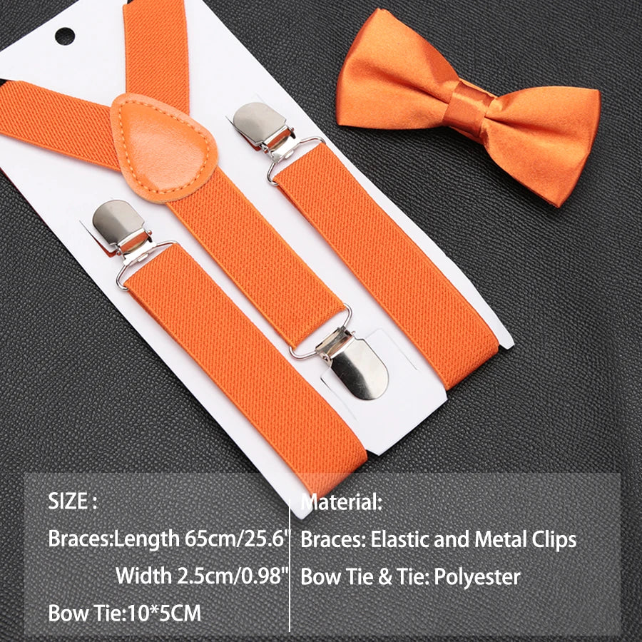 Kids Suspenders Bowtie Fashion Children Bow Tie Boys Braces Girls Qme