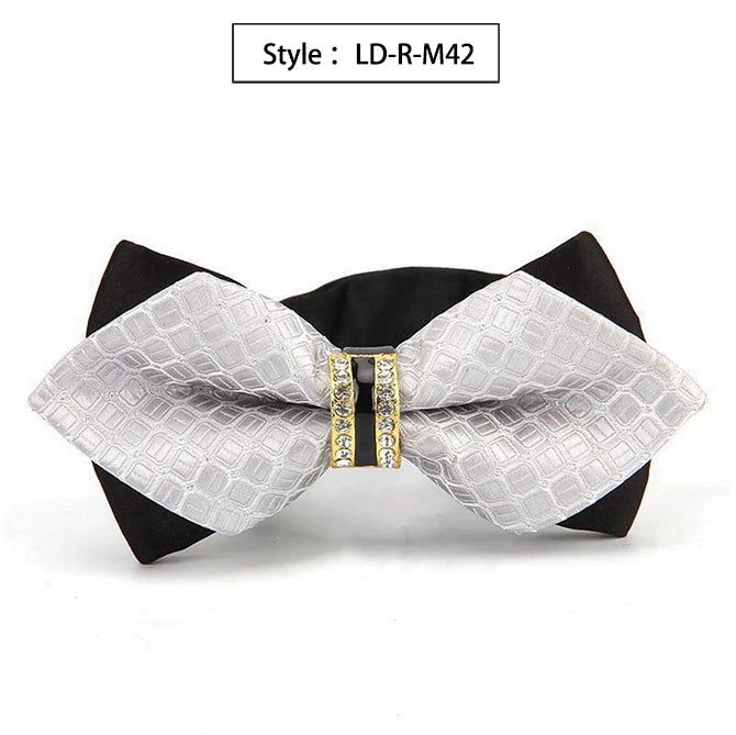 New Bowtie Groom Mens Colourful Plaid Cravat Gravata Fashion Male Butterfly Wedding Luxurious Bow Ties for Men Gift Accessories Qme LD-R-M42
