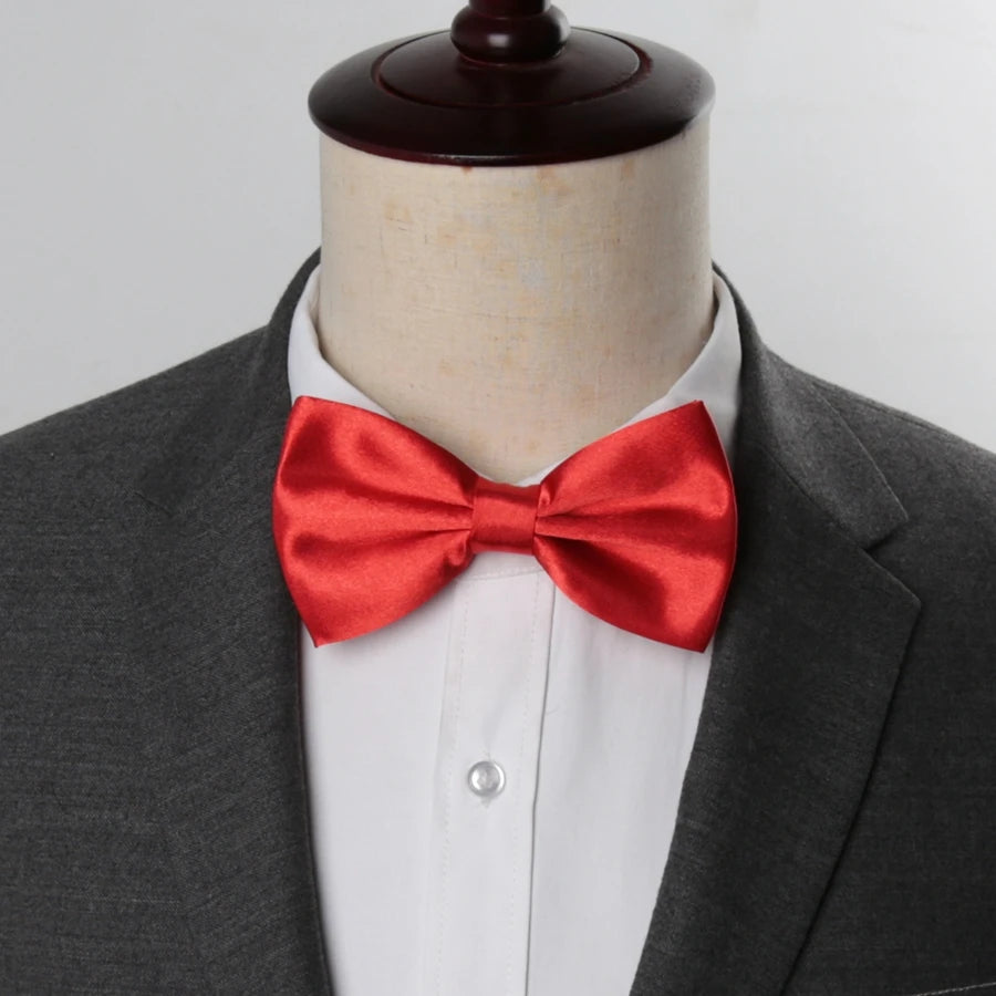 New Bow Tie Men Candy Colors Fashion Wedding Party Necktie Boys Solid Bowtie Male Dress Shirt Gift Dress Shirt Accessories Qme