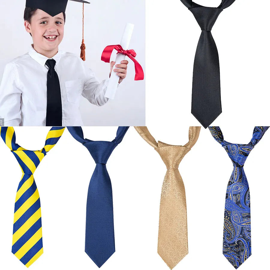68 Colors Luxury Child Tie Boy Student Baby Suit Necktie Small College Ties for Children's Clothing School Uniforms Tie Qme