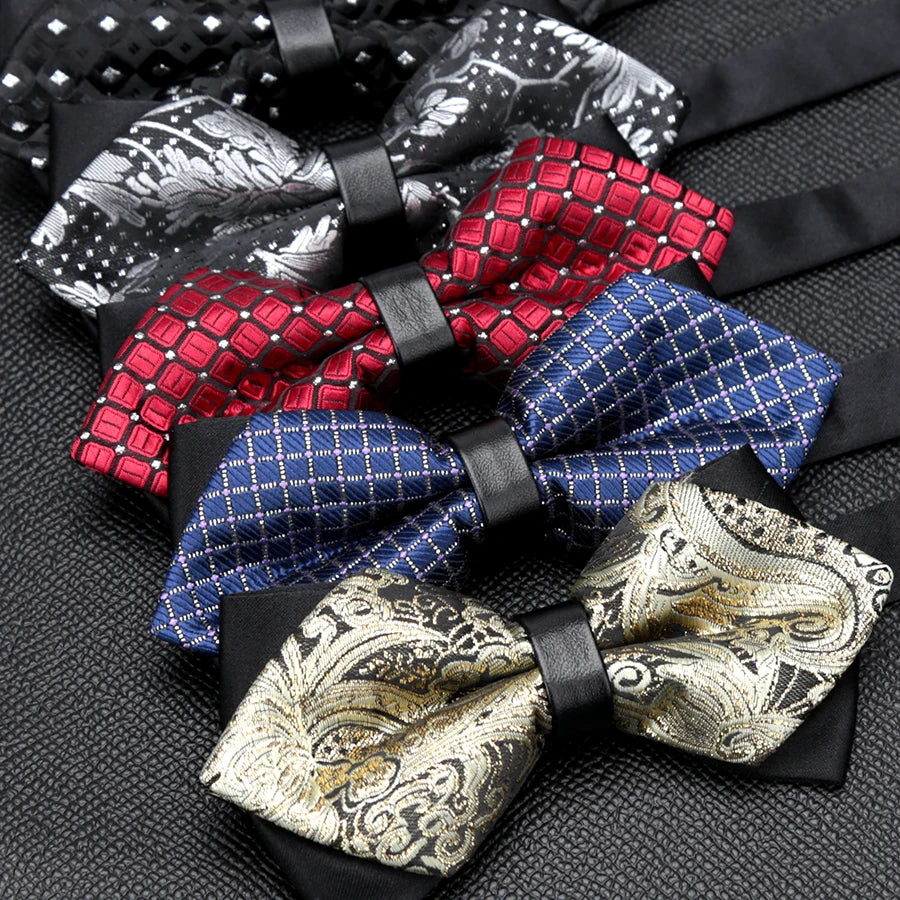 Mens Bowtie Quality Sale Necktie Fashion Formal Luxury Wedding Butterfly Cravat Ties for Men Shirt Business Gifts Accessories Qme