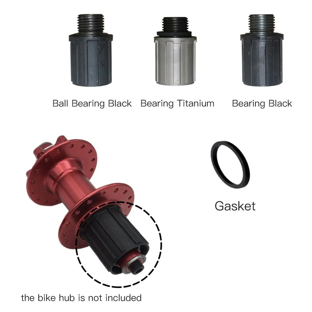 MTB Cycling Bike 8-10/ 8-11 Speed Freehub Aluminum Alloy Body Kit Ball Bearing Black Titanium Freehub for 8/9/10/11 speed bikes Qme