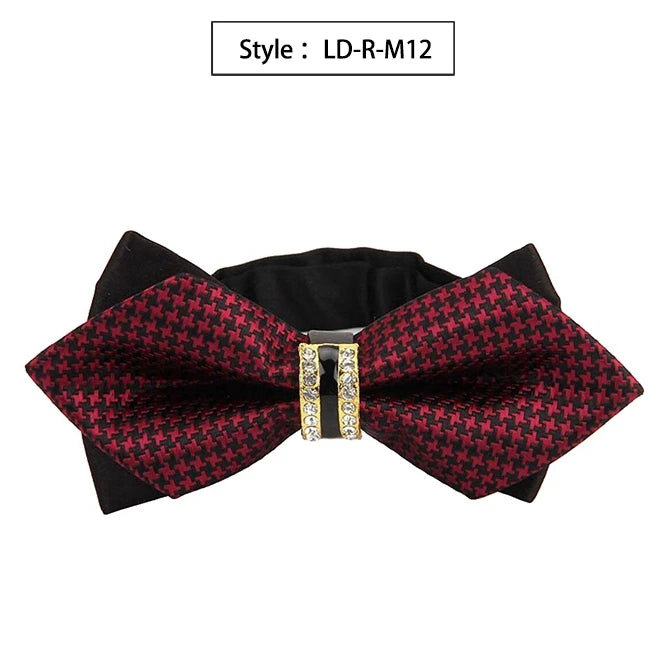 Bowtie Groom Mens Colourful Plaid Cravat Gravata Fashion Male