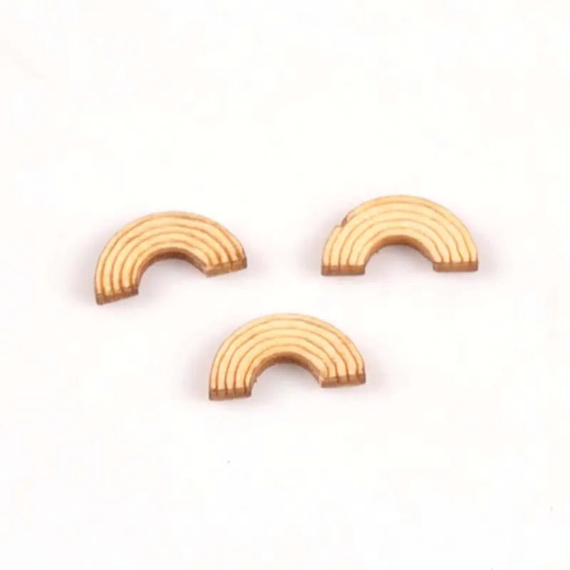 100Pcs Mini Mixed Shaped Wood DIY Crafts For Handmade Accessory Wooden Scrapbooking Embellishments Decor 5-12mm m1674 Qme 6