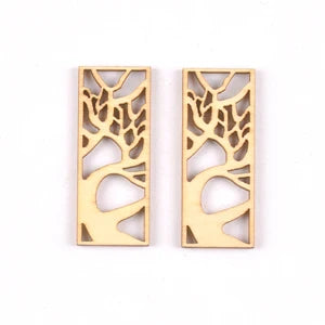 10pcs Wooden Crafts creativity hollow out tree Pattern Scrapbooking Crafts wood decoration for Home Decoration m2131 Qme 5 China Mainland 3.5-5cm