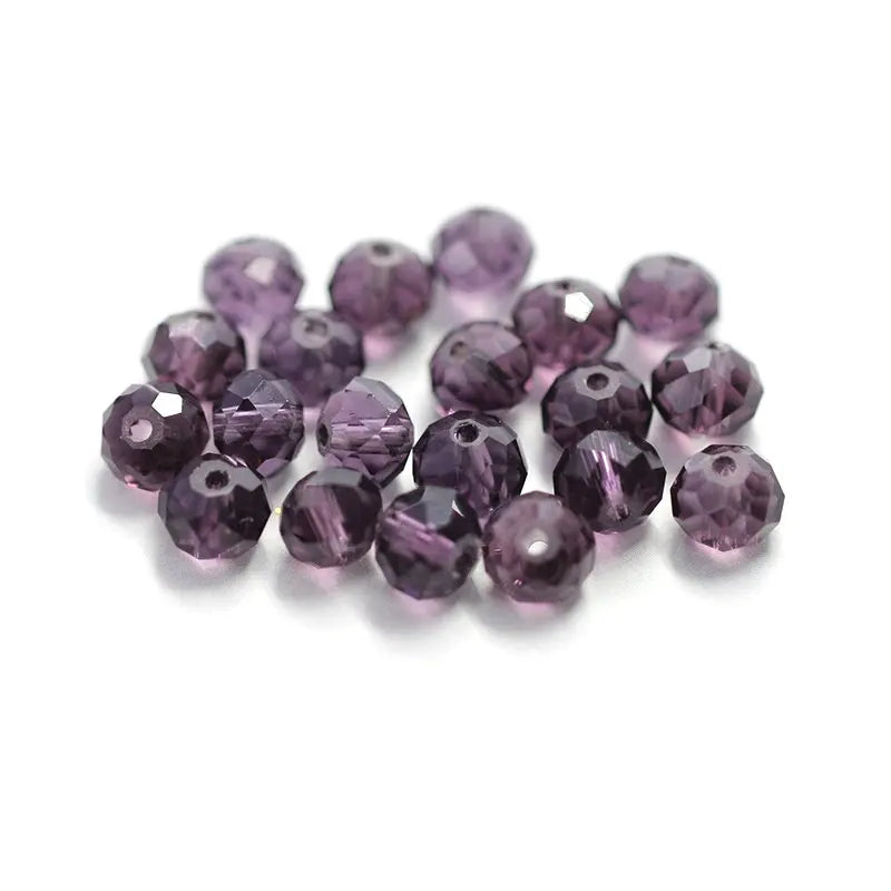 Wholesale Big Bag 4mm Faceted Crystal Beads Charms Rondelle Austria Glass Loose Beads Jewelry Beads for Jewelry Making 1500pcs Qme violet