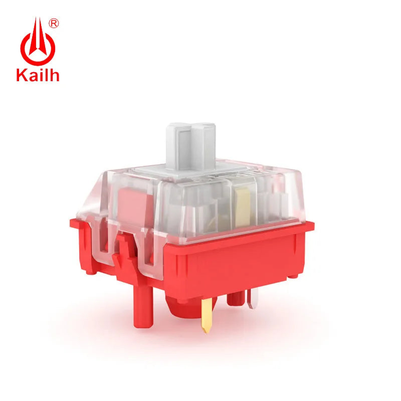 Kailh Mid-height Mechanical Switch for Gaming, Linear Type, Red/Blue/Brown Base, 12.2X12.2X11.2mm, 50 Million Cycles Qme