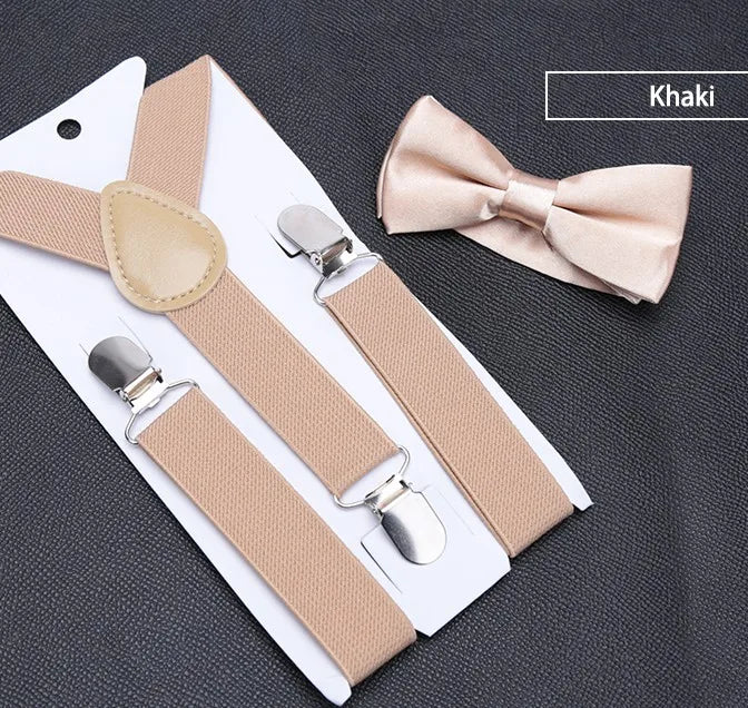 Kids Suspenders Bowtie Fashion Children Bow Tie Boys Braces Girls Qme LD-ETA18-6