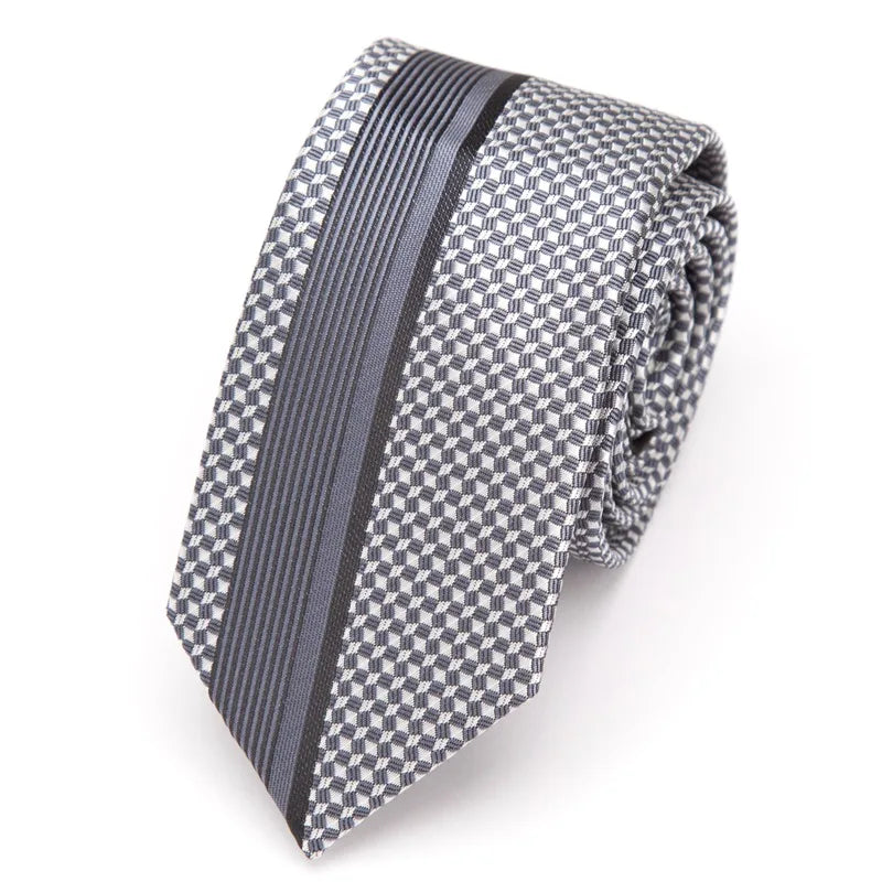 Mens Ties Luxurious Slim Necktie Stripe Tie Men Business Wedding Qme YJ-15-B06