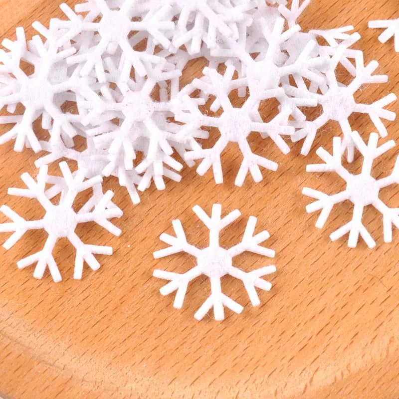 100pcs 15-40mm White Fake Snowflake Christmas Wedding Decoration DIY Scene New Year Xmas Tree Window Scrapbooking Decor c2164 Qme 2 20mm
