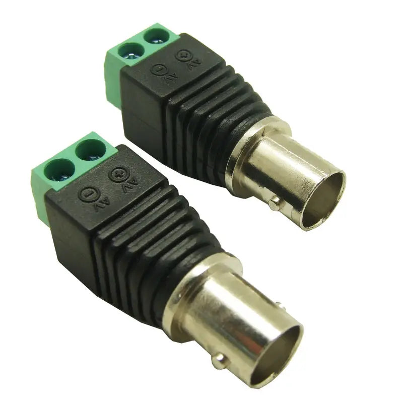 ESCAM 10pcs/lot Coax Cat5 Cat6 BNC female CCTV Connector, Jack Video Balun Connectors Female plug Qme