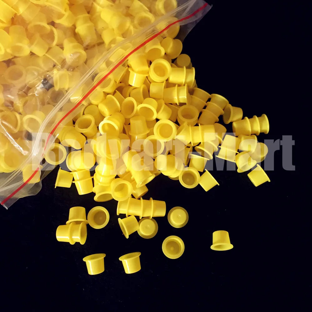 1000pcs 8mm Small Size Tattoo Ink Cups Caps Permanent Makeup Pigment Cups Caps Supply YIC9-1000# Qme