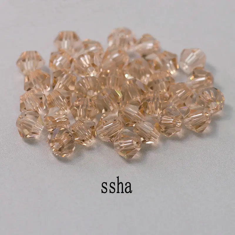 Top quality 6mm fashion Bicone beads Crystal Jewelry beads charms Glass Beads Loose Spacer Beads for DIY Jewelry Making 50pcs Qme ssha 6mm-50pcs