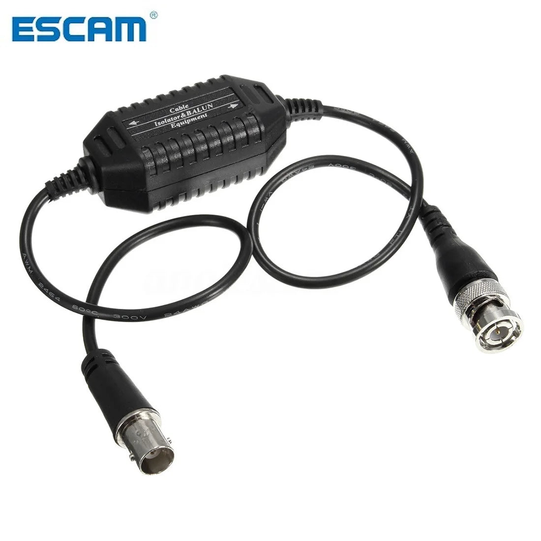 2pcs Coaxial Video Ground Loop Isolator Balun BNC Male to Female for CCTV Camera Qme 2pcs