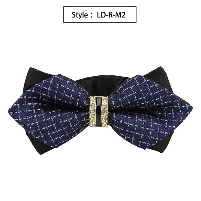 Bowtie Groom Mens Colourful Plaid Cravat Gravata Fashion Male