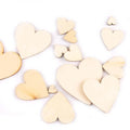 10-80mm Mixed Heart Shape Natural Wood Slices DIY Wedding Crafts Embellishment Handmade Accessories Wooden Home Decor M1981 Qme 25mm 50pcs